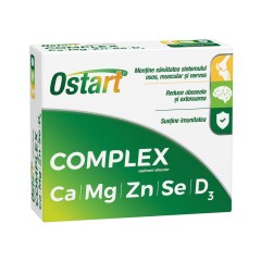 Ostart Complex Ca + Mg + Zn + Se + D3, 20 comprimate, Fiterman